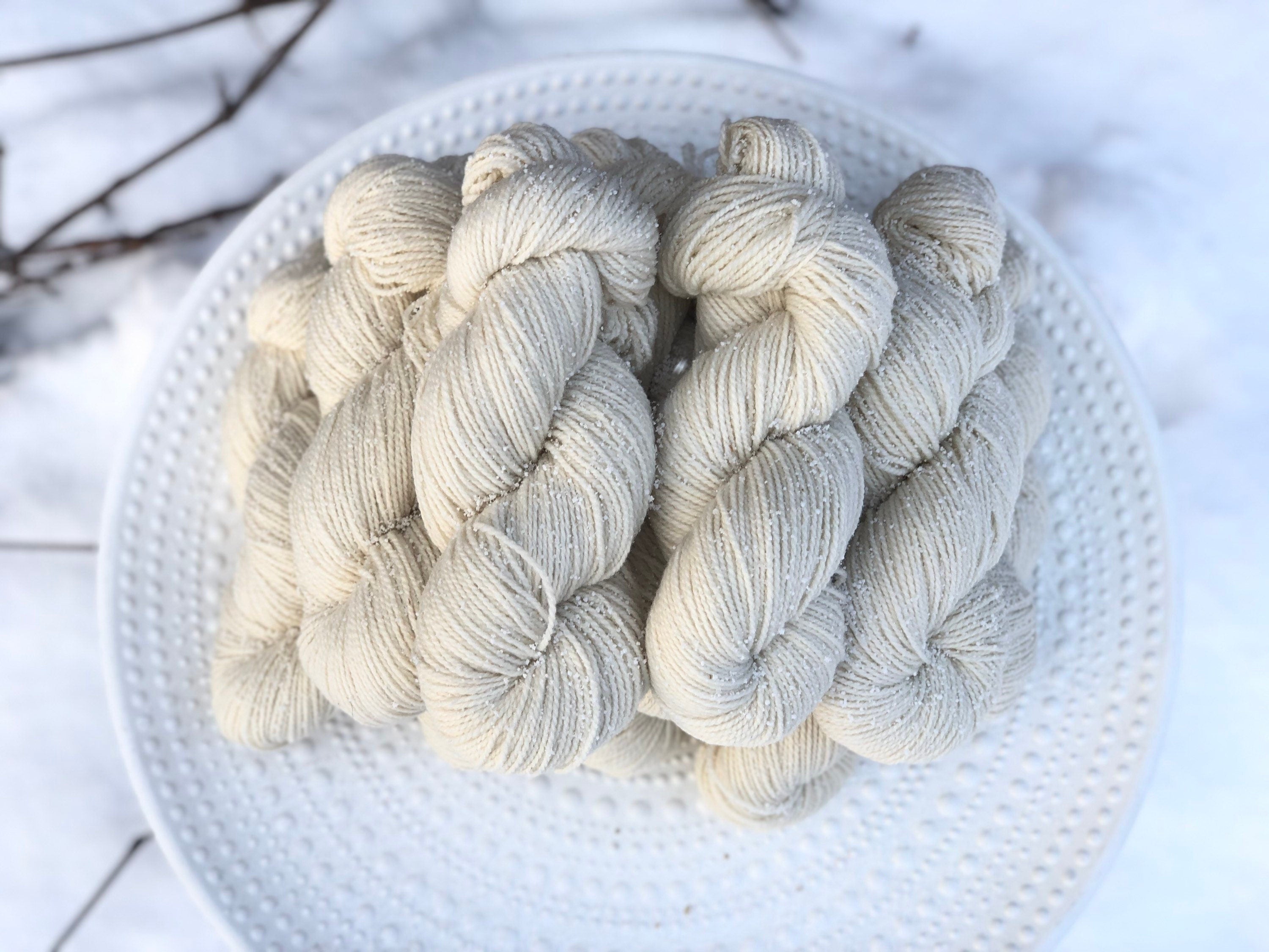Extra soft White merino wool yarn